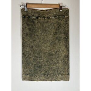 NWT Vintage Y2K green acid wash Hard Tail grunge skirt L whimsigoth stretch